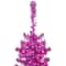 4ft. Pre-Lit Pink Tinsel Artificial Christmas Tree, Clear Lights